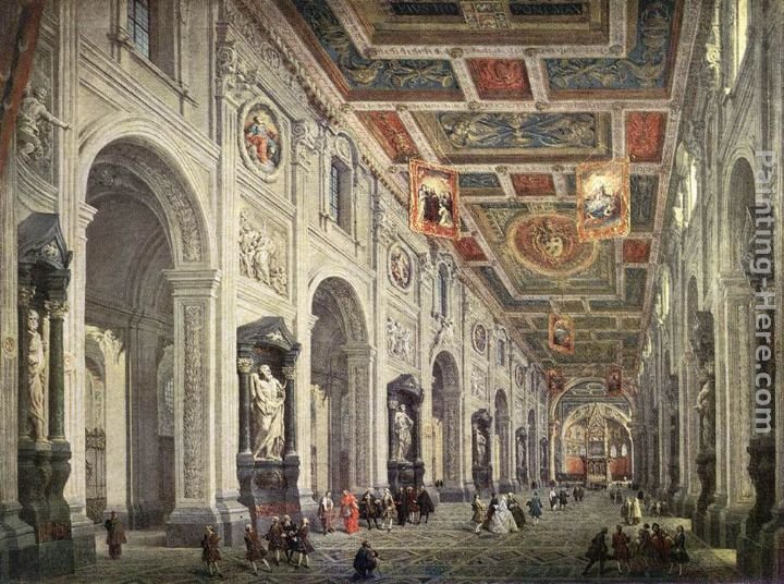 Giovanni Paolo Pannini Interior of the San Giovanni in Laterano in Rome
